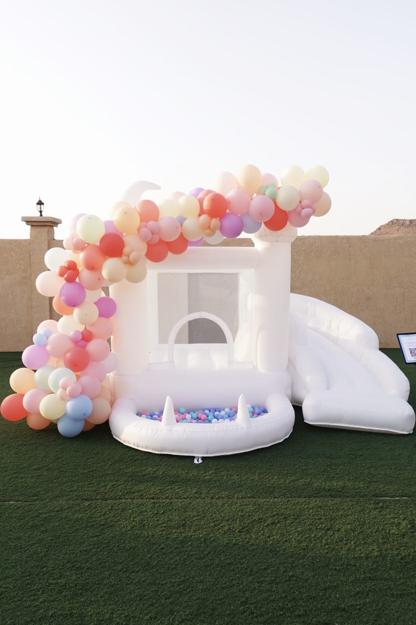 White bouncy castle
